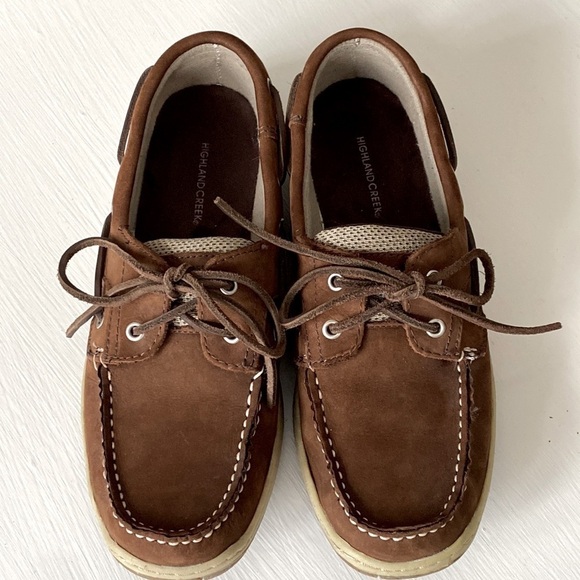 Highland Creek Brown Chesapeake Suede Dockside Boat Shoes 9 Like New Comfy - Picture 6 of 17
